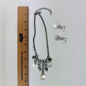 Elegant Silver Necklace and Earring Set